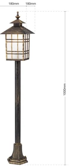 Orion AL 11-1117/1 - Vonkajšia lampa KIKO 1xE27/11W/230V IP44 bronz/patina