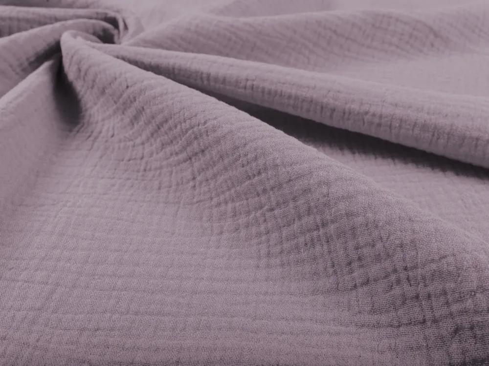 Biante Mušelínové posteľné obliečky Nature MSN-013 Pastelovo fialové Predĺžené 140x220 a 70x90 cm