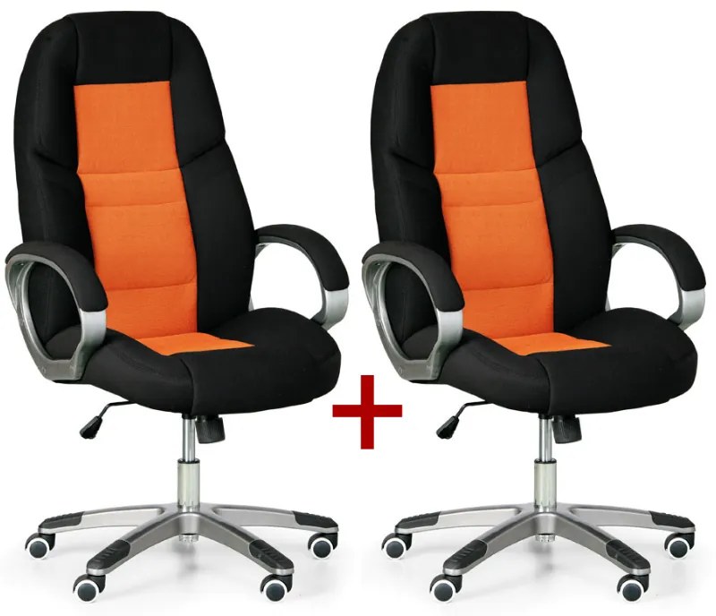 Kancelárske kreslo KEVIN 1+1 ZADARMO, oranžová