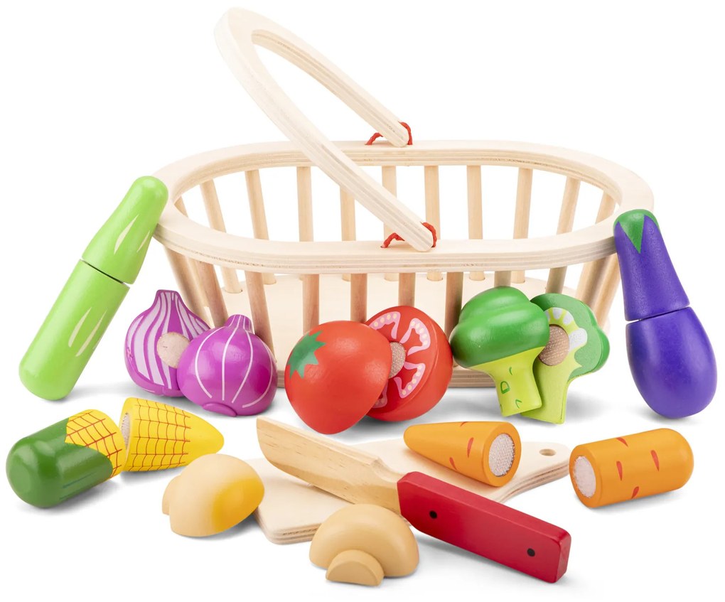 Súprava krájania - košík so zeleninou