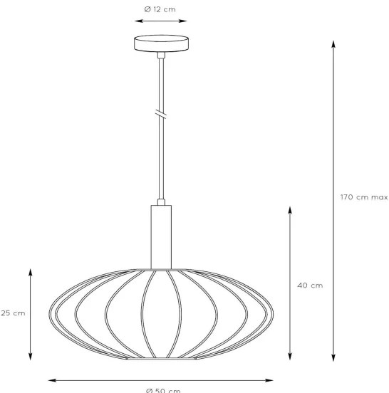 Lucide 03447/52/38 - Luster na lanku CORINA 1xE27/40W/230V pr. 50 cm krémová