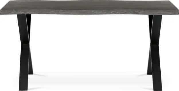 Jedálenský stôl 160x90 cm HT-F4316 GREY sivý dub / čierne nohy