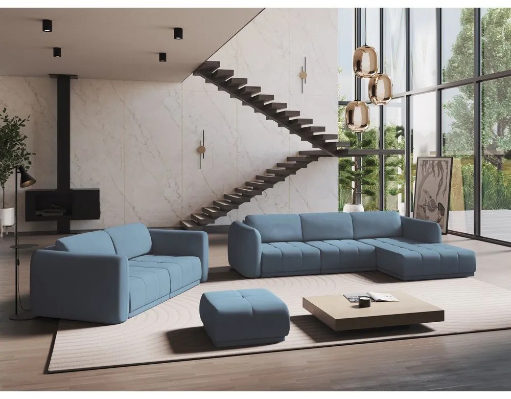 Svetlomodrá pohovka 210 cm Hoku – Makamii