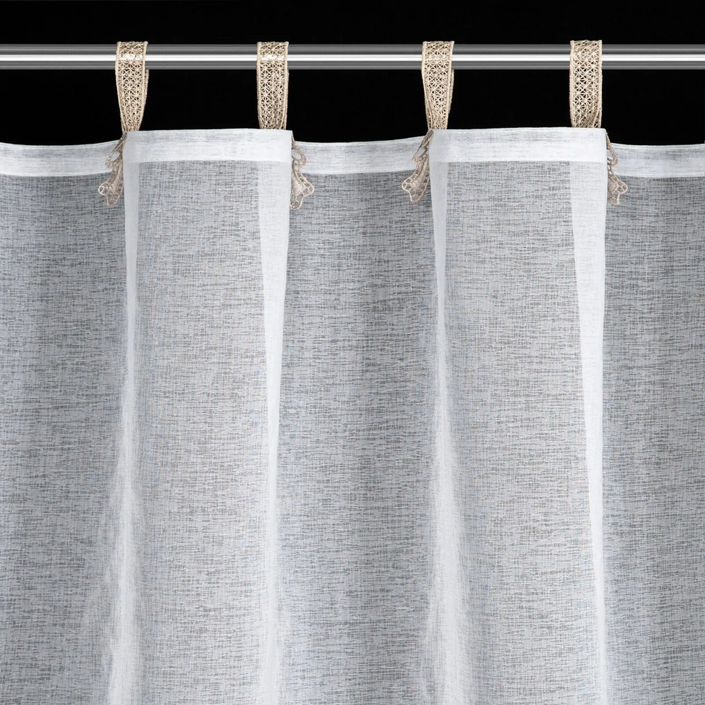 ZÁCLONA NA PÚTKACH MELISA 140X250 CM BIELA