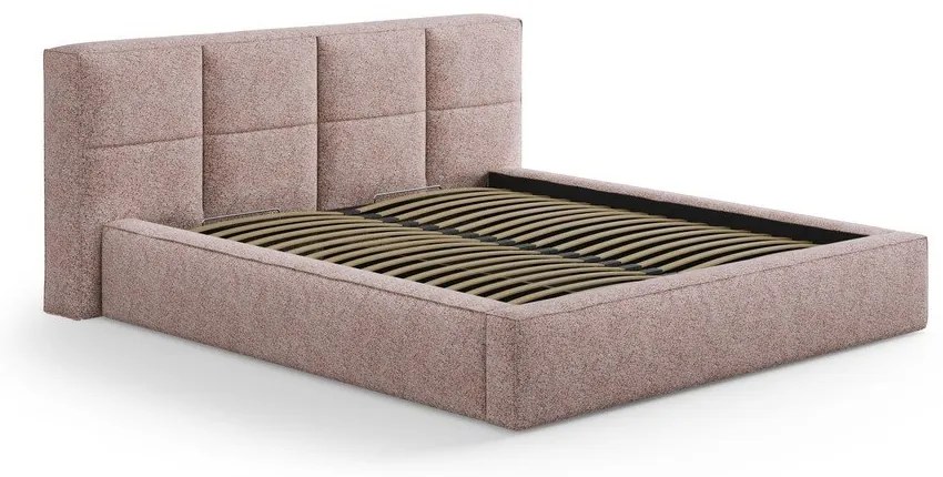 Svetloružové čalúnené čelo postele 229x100 cm Darren – Micadoni