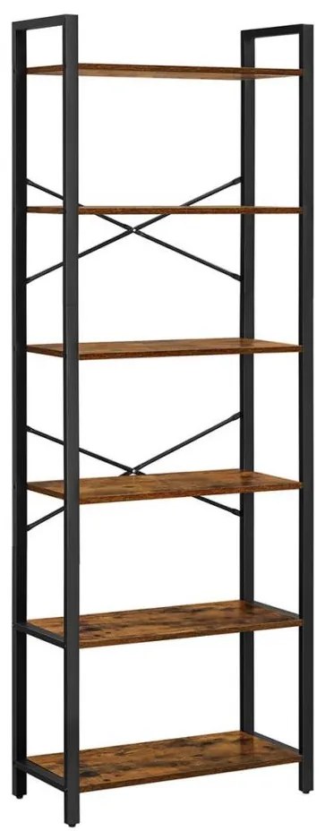 Knižnica NAVARO hnedá/čierna