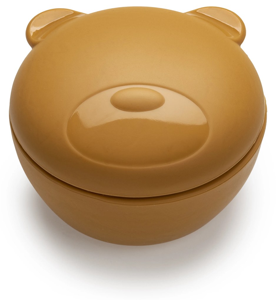 Silikónová škatuľka na desiatu s viečkom Medveď - 350 ml