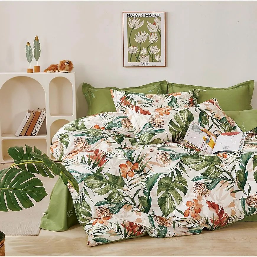 Posteľná bielizeň  bavlnený satén ALBS-01338B 160x200 Lasher