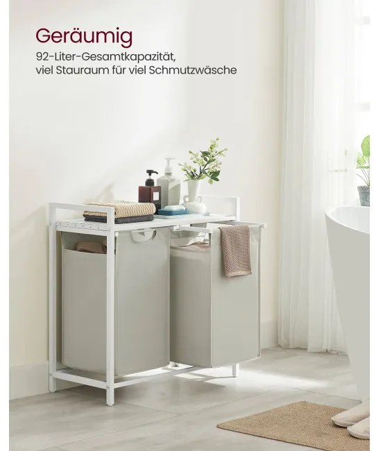 Kôš na bielizeň s policou BLH201W01