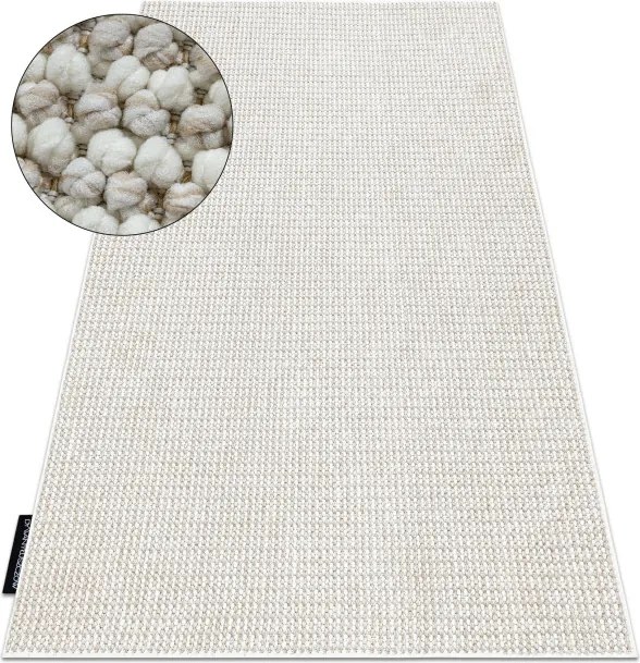 Metrážny koberec CASABLANCA LOOP biely / béžový