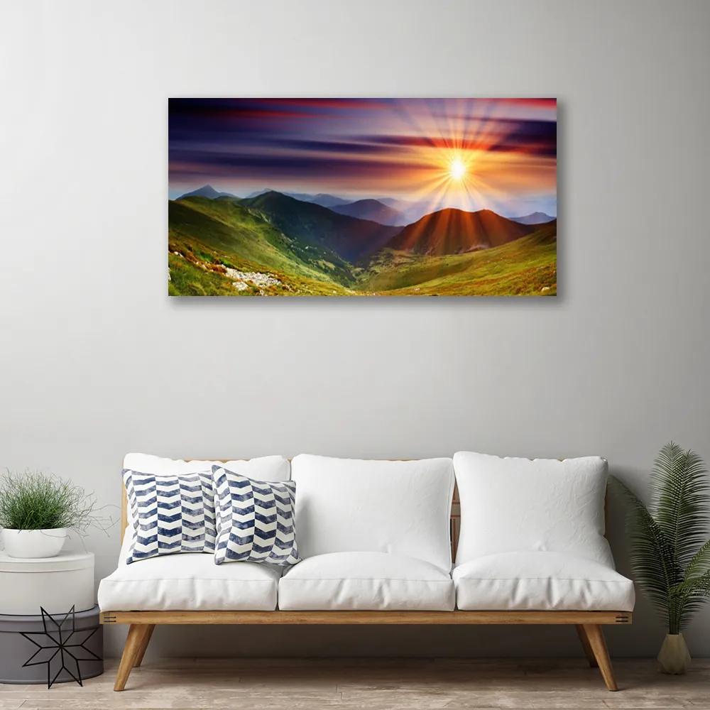Obraz Canvas Hory západ slnka príroda 120x60 cm