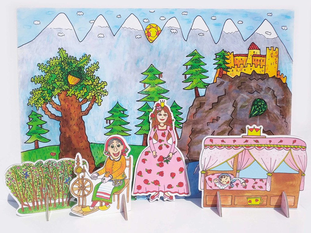 MARIONETINO Bábky a kulisy k rozprávke Šípková Ruženka