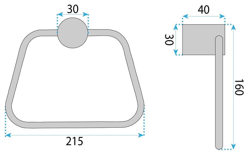 Rea Tomi, vešiak na uterák, medená matná, REA-88077