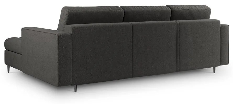 Tmavosivá rozkladacia rohová pohovka Milo Casa Santo, pravý roh