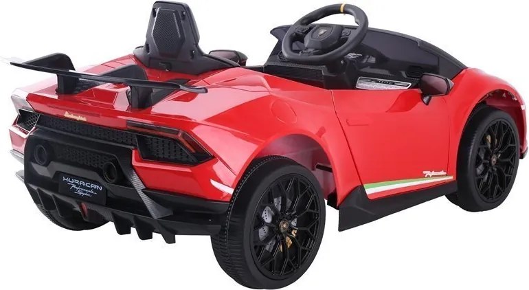 LEAN CARS Elektrické autíčko Lamborghini Huracan, červené