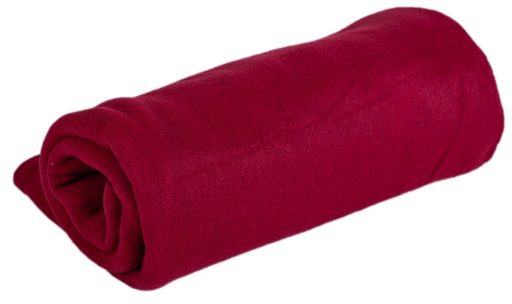 Deka Fleece bordová 150x200cm TiaHome