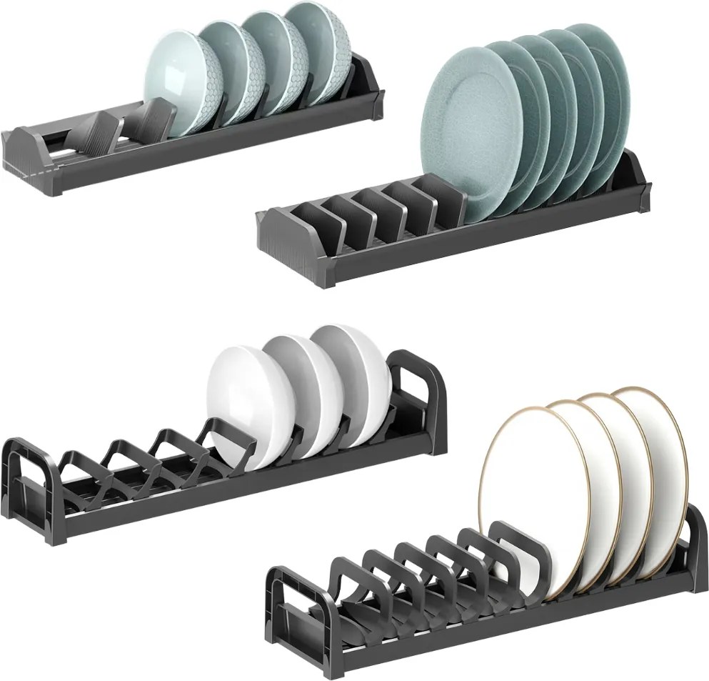 IN-DURO Držiak a odkvapkávač na taniere STRIPES, 15,8 x 47 x 5,8 cm, antracit