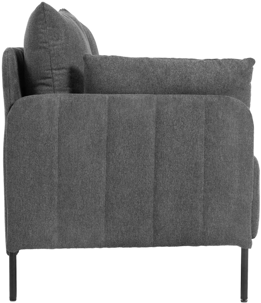 Sedačka Ziden 2-miestna látka - tmavosivá