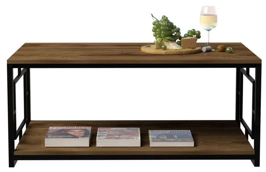 Konferenční stolek Kelvin 120 cm ořech/černý