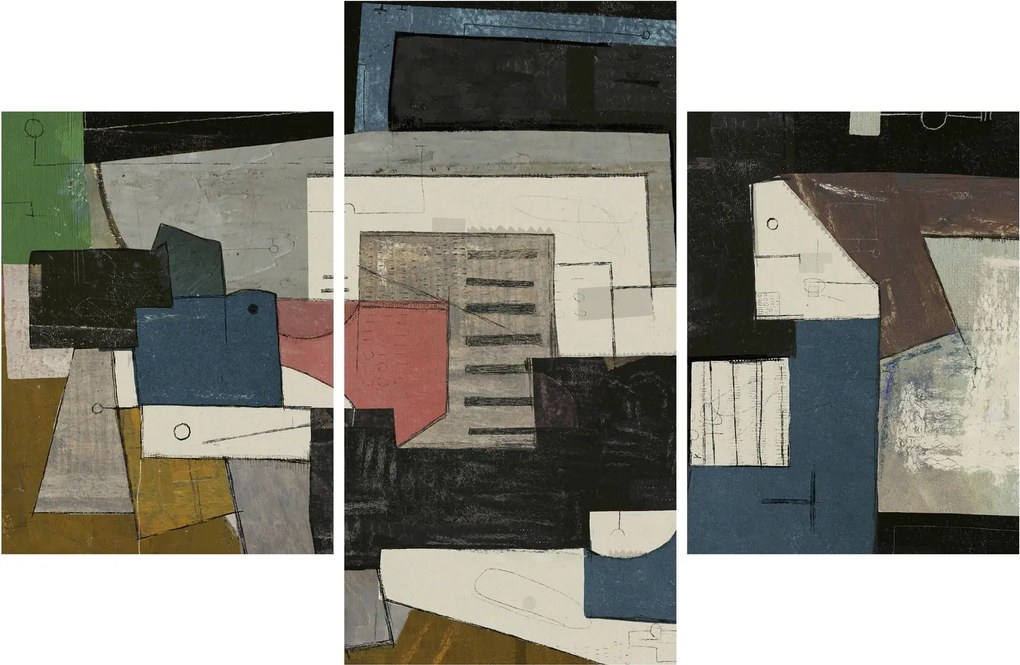 Obraz - Abstrakcia, kubizmus (90x60 cm)