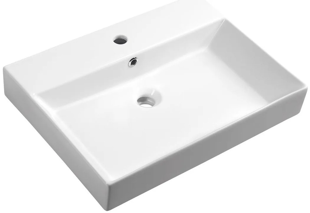 Sapho Sapho, KARE 60 keramické umývadlo nábytkové 60x46cm, biela, 17060