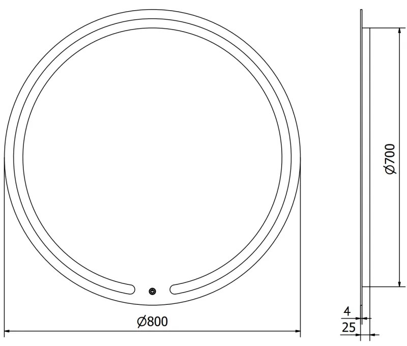 Mexen Rose, LED kúpeľňové zrkadlo s podsvietením 80x80 cm, 6000K, ochrana proti zahmlievaniu, 9810-080-080-611-00