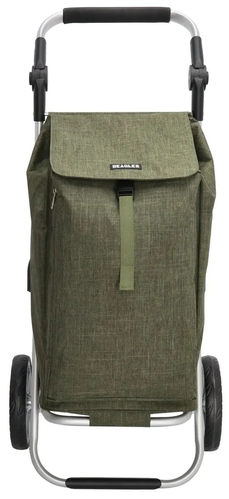 Beagles Zelený nastaviteľný nákupný vozík na kolieskach “Hercules“