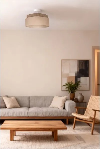 Brilagi - Prisadený luster PADOVA 1xE27/60W/230V, priemer 40 cm, béžový