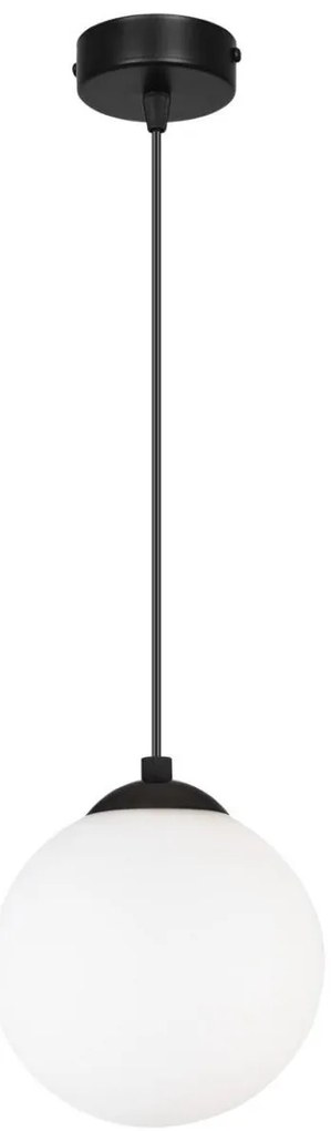 Závesné svietidlo Florence, 1x biele sklenené tienidlo