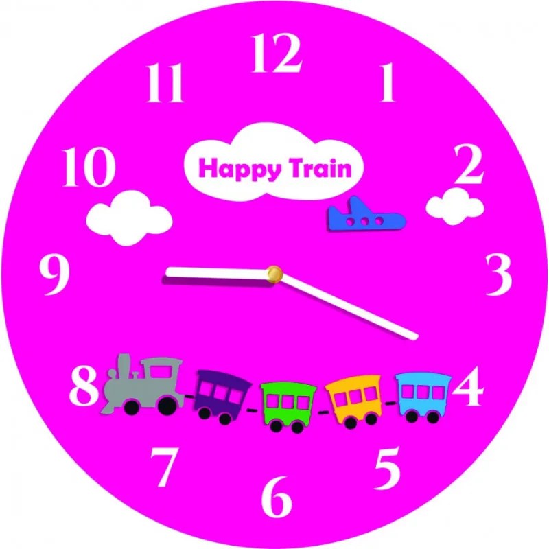 Luxus Akryl nástenné hodiny Quartz, nalepovacie dekorácie, 3D zrkadlové nálepky Xmomo FL-z97-PINK-RAL4003 HEU+