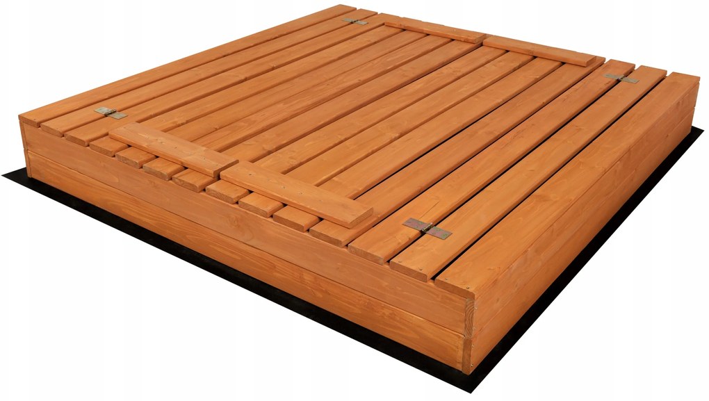 SandTropic Pieskovisko drevené XXL 146x138 cm uzatvárateľné - impregnované