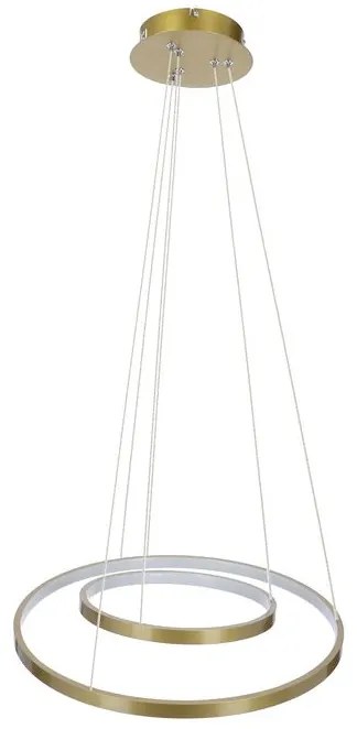 Candellux Zlaté závesné LED svietidlo Lune okrúhly 50cm 40W 32-76281