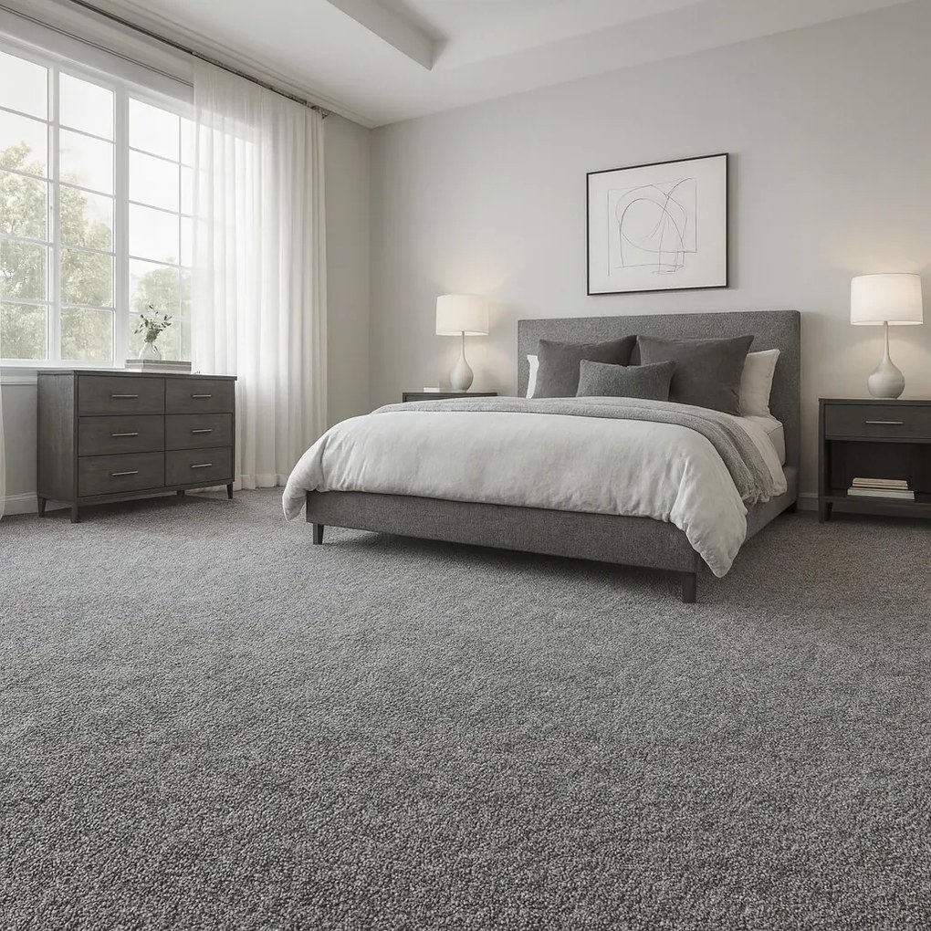 Ideal, Koberec metráž Metro 5292, na mieru, šíře 3m,4m, šedá, filc, chodba / predsieň