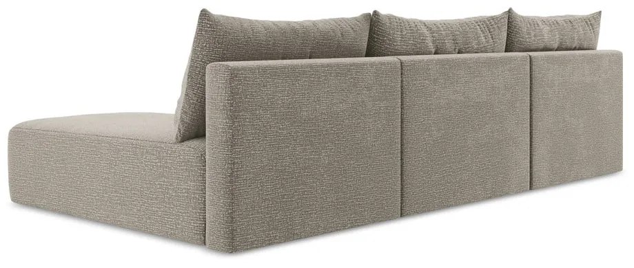 Béžová rozkladacia/s úložným priestorom rohová pohovka Kalena – Makamii