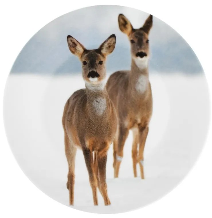 Porcelánový jedálenský tanier so Srnkami - Ø 27 * 3cm