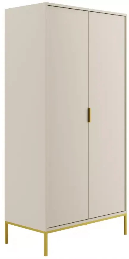 Šatní skříň Austin 100 cm kašmír/zlatá