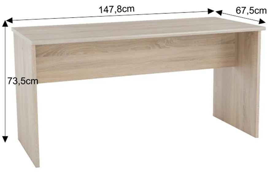 Kancelársky stôl (obojstranný) Hansa 2 NEW 08 JH112 (dub sonoma). Vlastná spoľahlivá doprava až k Vám domov. 1028696