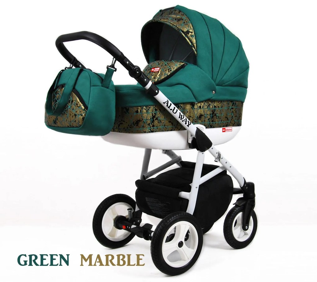 Kombinovaný kočík Raf-pol Alu way - Green marble (2-kombinácia)