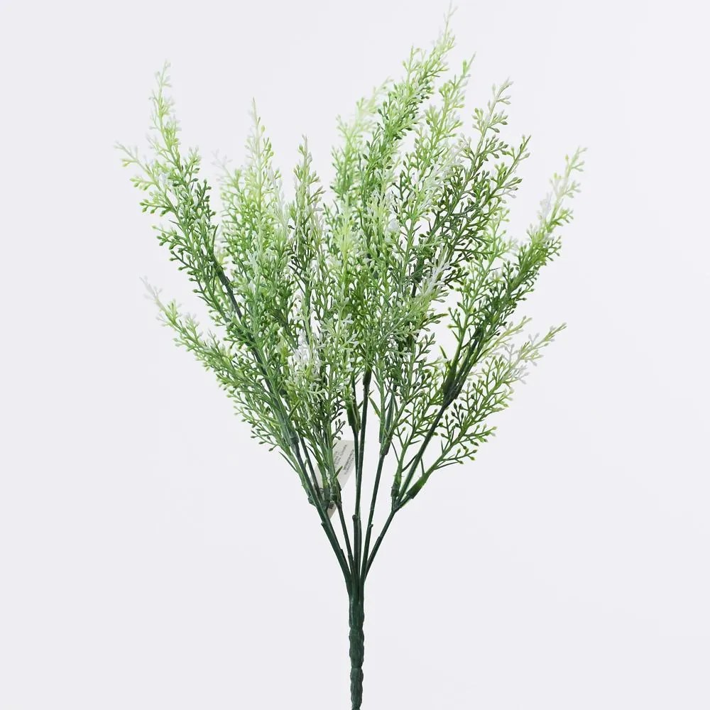 UMELÁ ZELEŇ MINI LÍSTKY BIELE 37CM