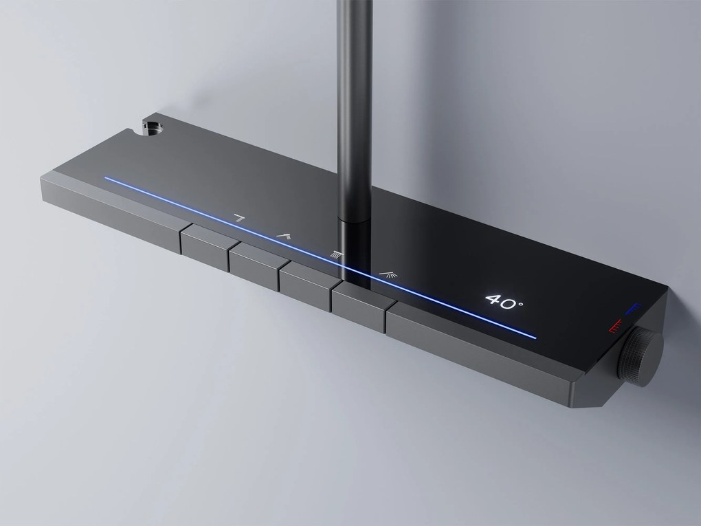 Rea Pedro, sprchový set s termostatom, grafitová, REA-P0896