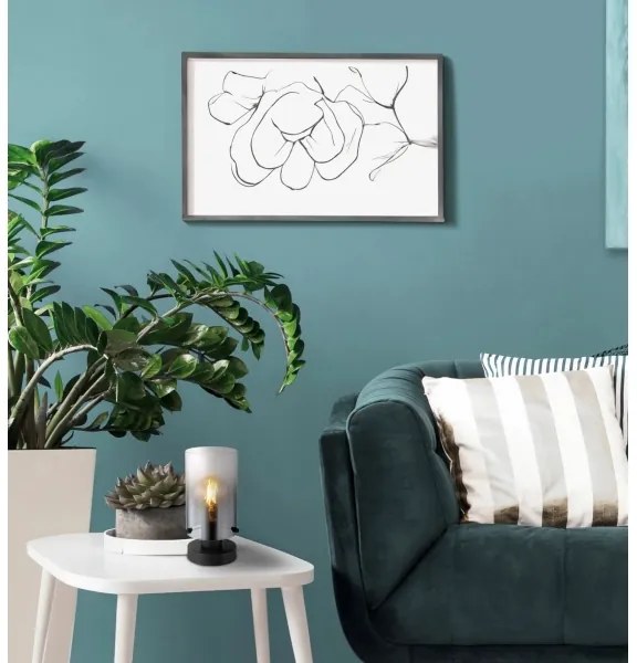 Globo 15907T - Stolná lampa FLORENTINA 1xE27/40W/230V pr. 12,5 cm čierna