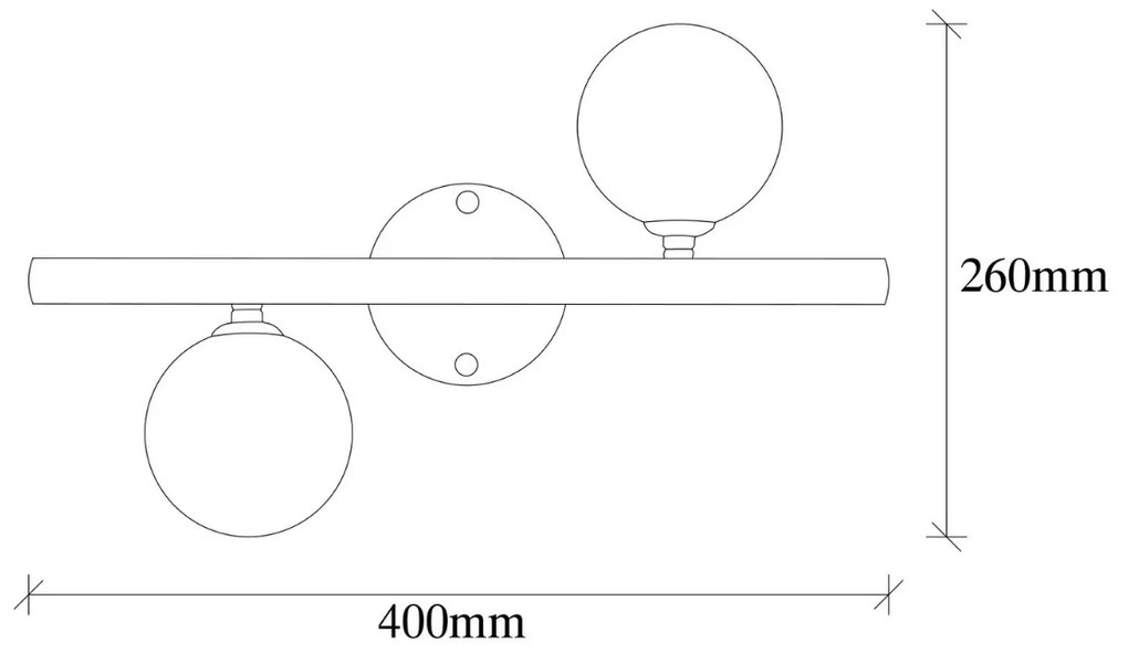 Nástenná lampa Domino zlatá/mliečne sklo