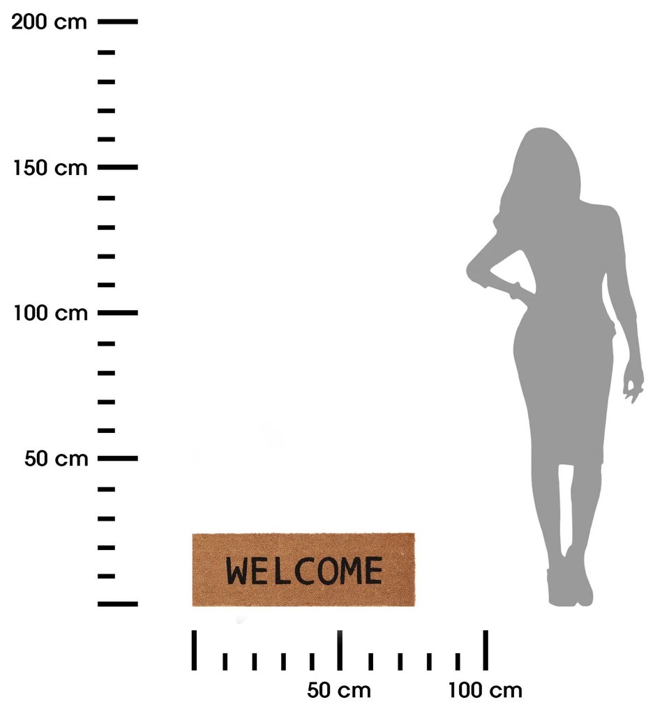 Vonkajšia rohožka Welcome, 75x25 cm