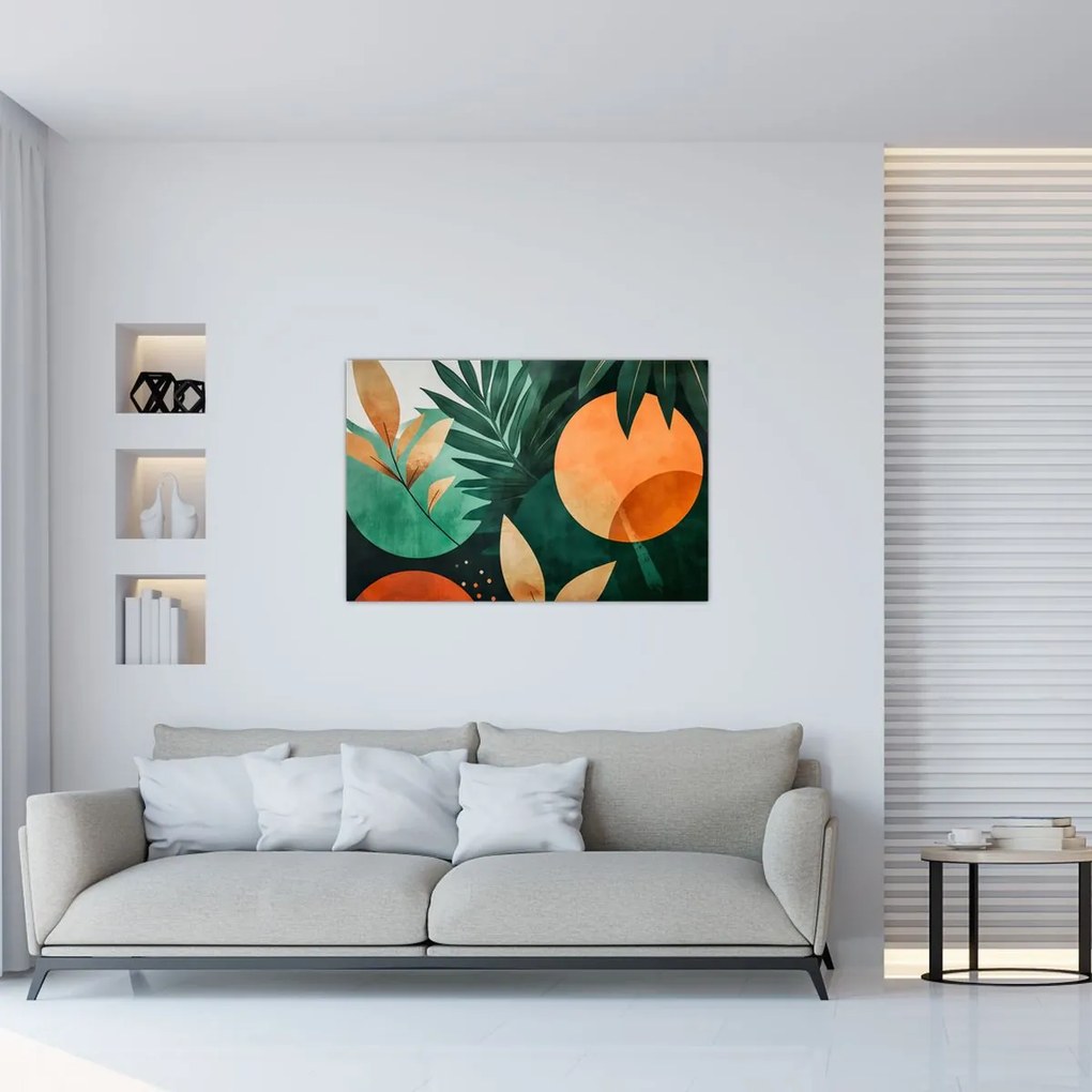Obraz - Geometrické prírodné motívy (90x60 cm)
