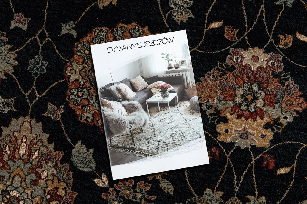 Vlnený kruhový koberec SUPERIOR LATICA Navy