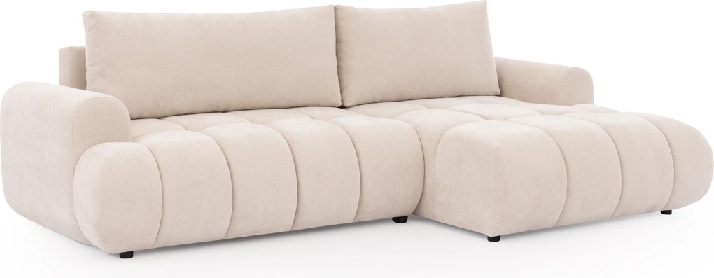 Rozkladacia rohová sedačka Lutario Mini pravá - béžová hydrofóbna pletenina Venice 2026