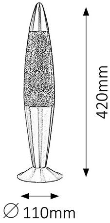 RABALUX Dekoračná lávová lampa GLITTER, zelená