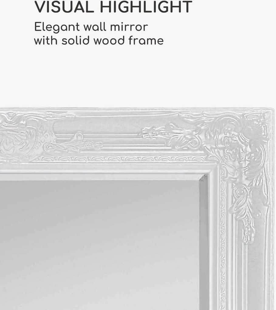 Casa Chic Manchester Nástenné zrkadlo s masívnym dreveným rámom Obdĺžnikové 90 x 60 cm