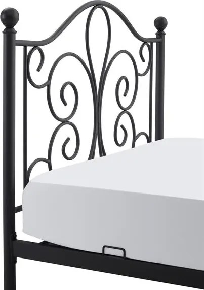 Jednolôžková posteľ 120 cm Patience Black (bez matraca) (čierna). Vlastná spoľahlivá doprava až k Vám domov. 1039447