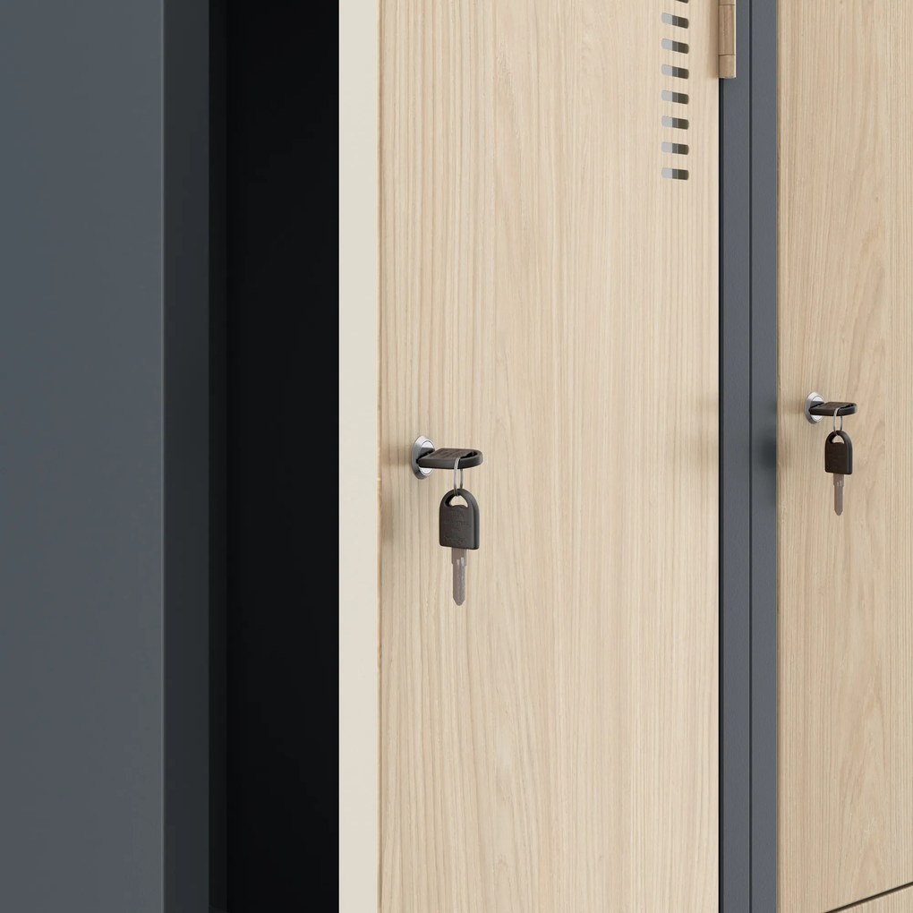 Šatníková skriňa typu L antracitová, dub sonoma, 800x1850x450 mm: JULIA Eco Design